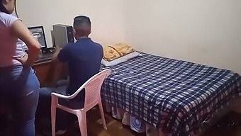 Step-Sis Stops Me From Gaming: Secretive Step-Mom Catches Us And I Seduce My Stepsis In The Computer Room