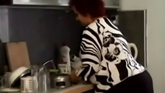 Chubby Granny Gets Fucked In The Kitchen By A New Bbw
