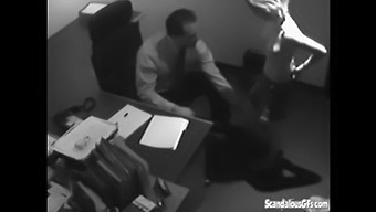 A Blonde Secretary Gives Oral Pleasure To Her Boss'S Large Penis