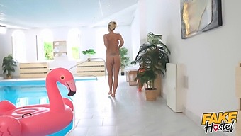 Nathaly Cherie, A Mature Beauty, Indulges In Intense Anal Pleasure With A Well-Endowed Partner By The Pool